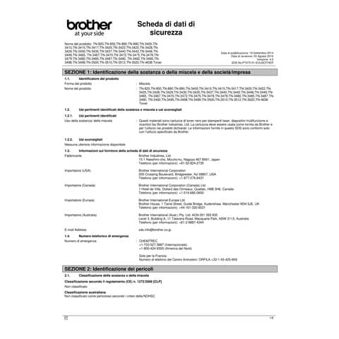 Toner alta resa Brother nero  TN-3480